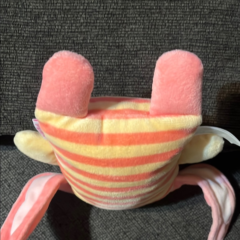 Pink and Yellow Stuffed Animal Rabbit - Picture 7 of 9